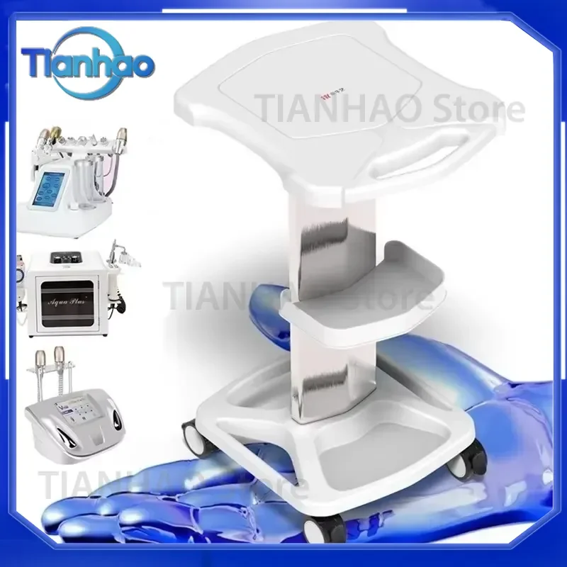 Tiered Organizer Trolley with Rolling Castors for Beauty Equipment Skin Care Tools and Parlor Supplies for Domestic Use
