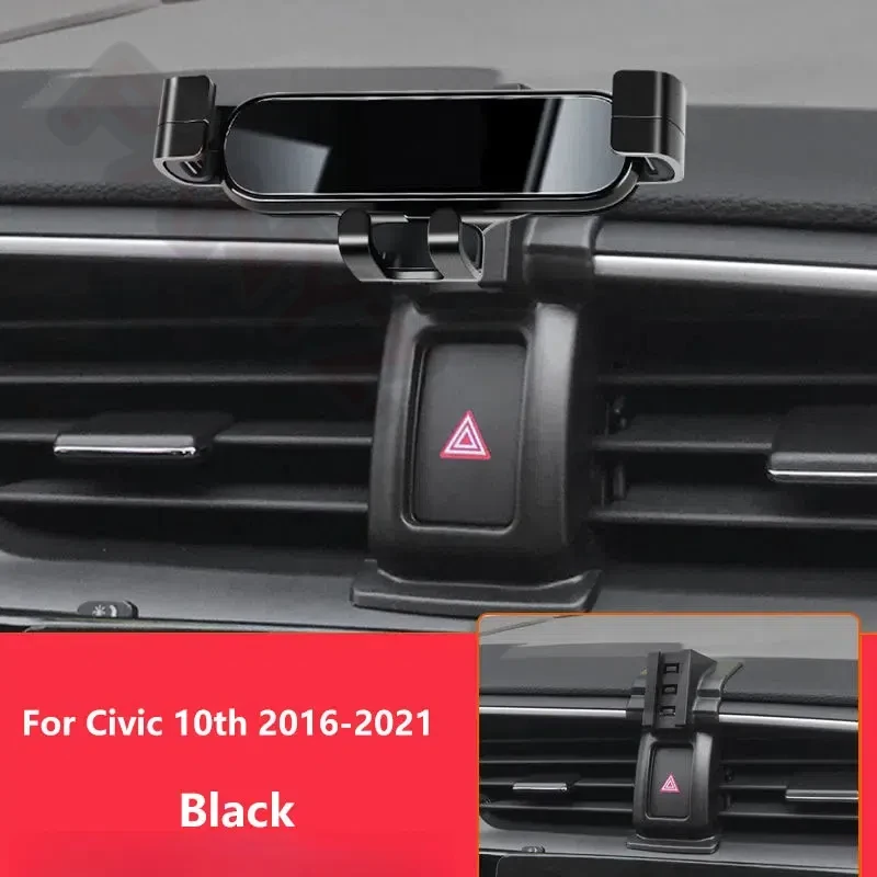 Soporte de teléfono móvil para coche, accesorio giratorio para Honda Civic 10 GEN 2016-2021 RHD, 2 colores