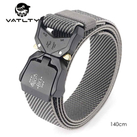 VATLTY 125/140cm Elastic Belt Men Aluminum Alloy Quick Release Buckle Comfort Stretch Belt Military Tactical Girdles Male Army