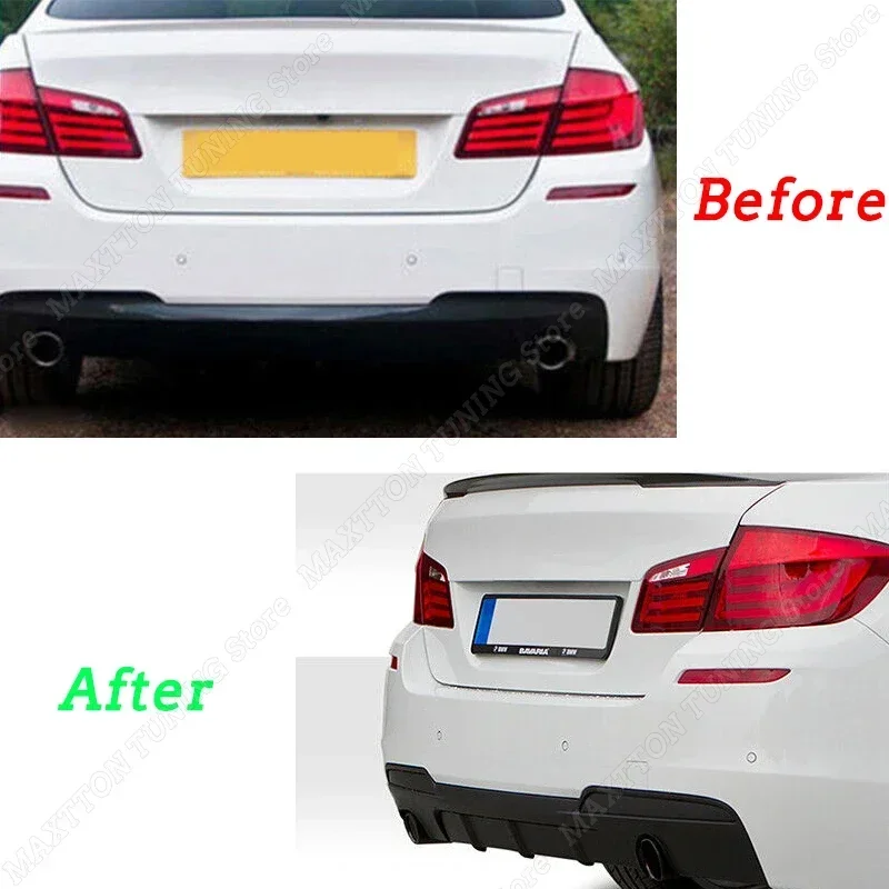 Gloss Black ABS Plastic Car Rear Bumper Diffuser Lip Body Kit for BMW 5 Series F10 F11 M-Sport M-Tech 535i 535d 2012-2017