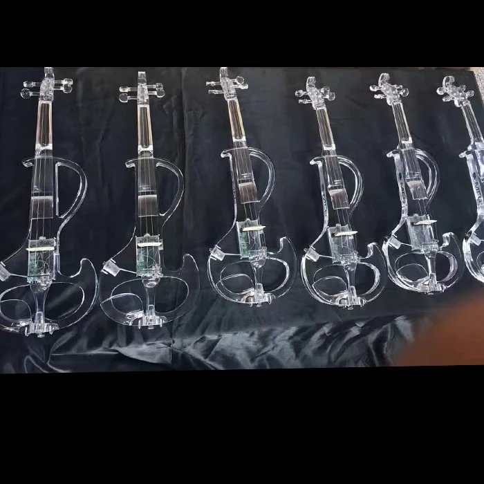 

Master Handmade Transparent Tnstruments Electric Violin Led Professional