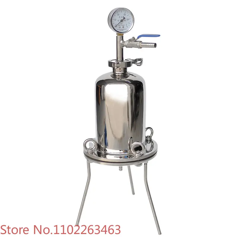 Laboratory stainless steel barrel positive pressure metallurgical liquid protein culture medium microporous filter