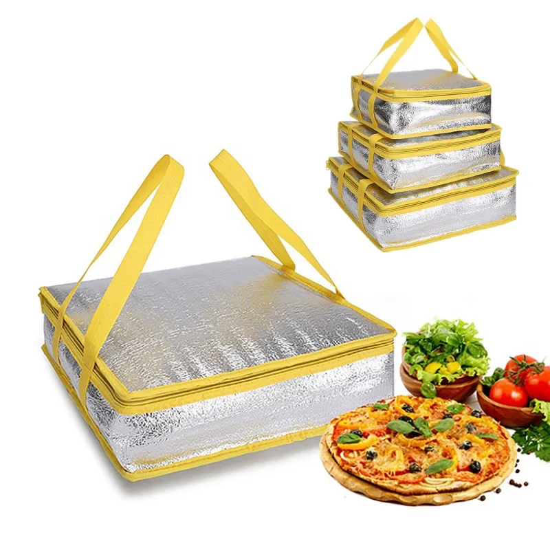 Portable Drink Storage Food Thermal Delivery Carrier Pizza Delivery Bag Cooler Bag Ice Pack Insulation Bag