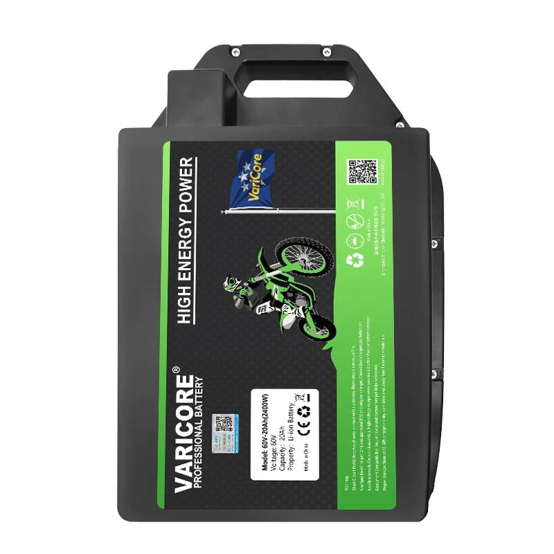 VariCore 60V 20ah 30ah 16 스트링 방수 리튬 배터리 18650 셀 500w-2400W BMS 보호 내장