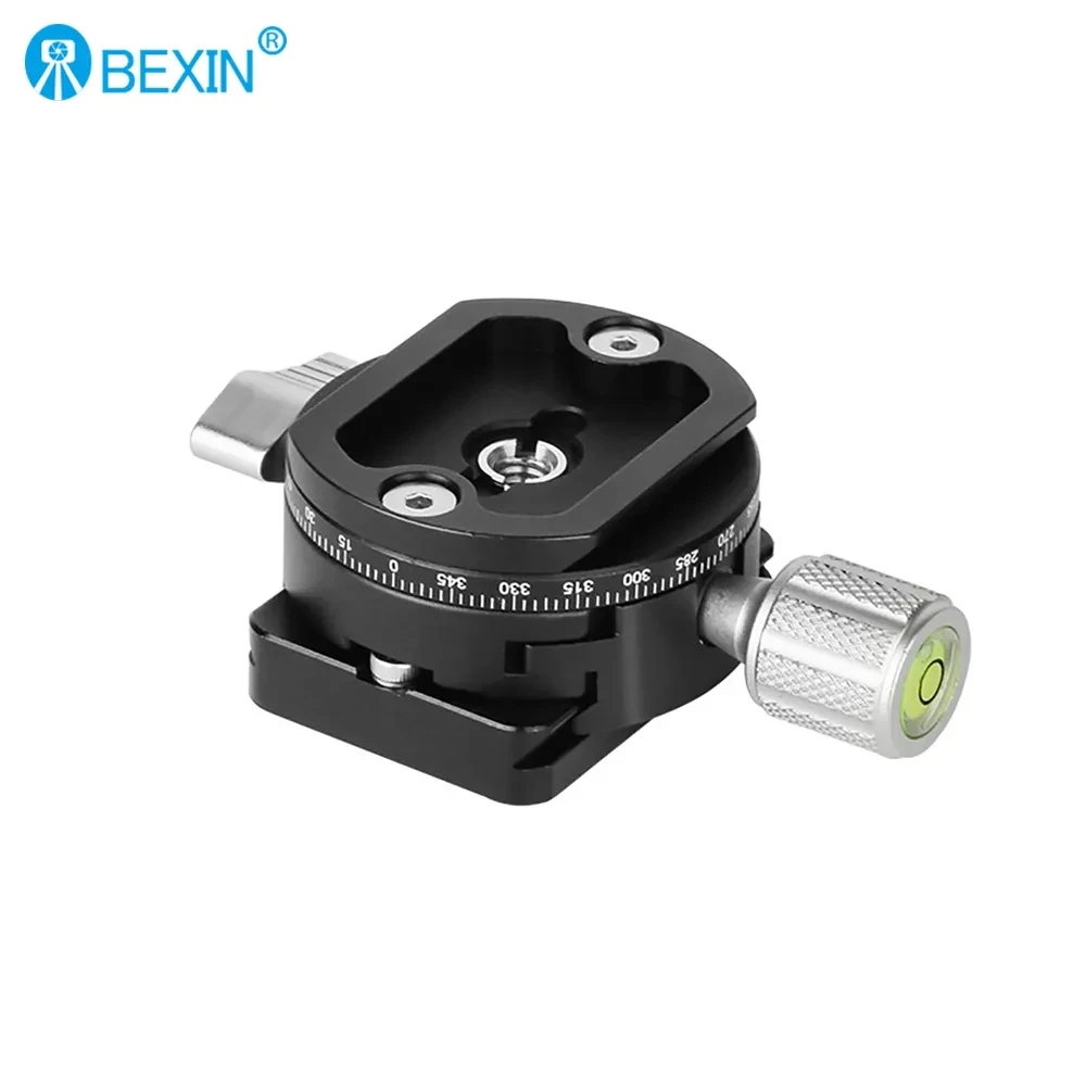 BEXIN QJ-07 360° Rotation Panoramic Quick Release Clamp Camera Mount Clamp Seat for Arca Swiss Dslr Camera Tripod Shooting Plate