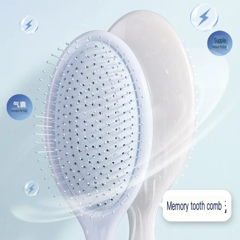 Peine de cojín de aire para hombres y mujeres, masaje de cabello largo, bolsa de cabello esponjoso electrostático duradero, peine pequeño para estudiantes