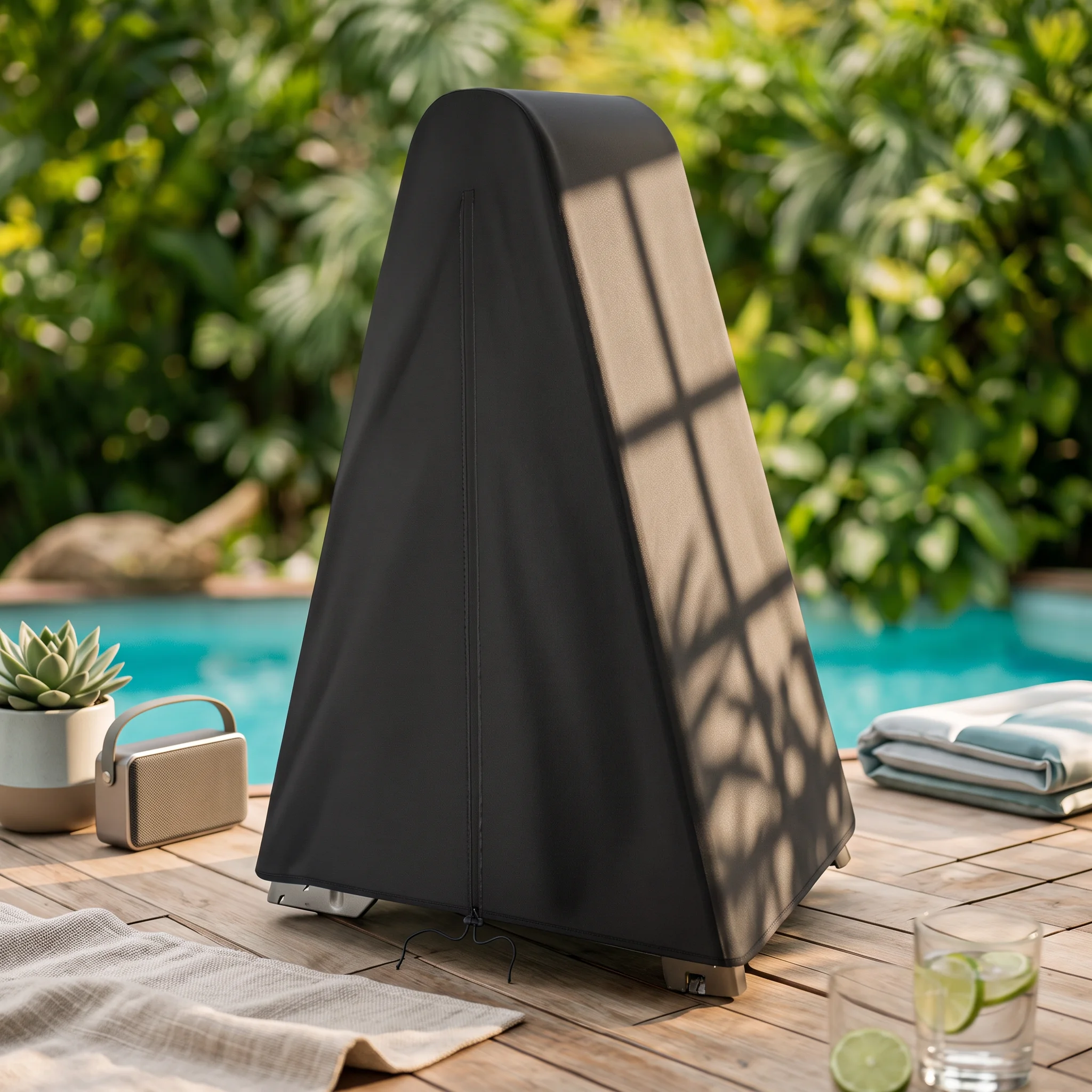 Pool Ladder Cover Waterproof Ladder Cover with Zipper Zippered Resistant for Backyard Pools, Patios