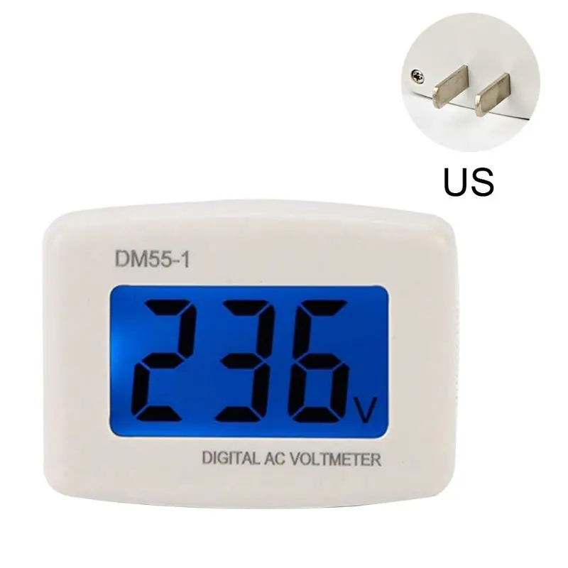 DM55-1 Test Plug into Outlet Meter LCD Digital Display 80-300V Meter Plug Meter