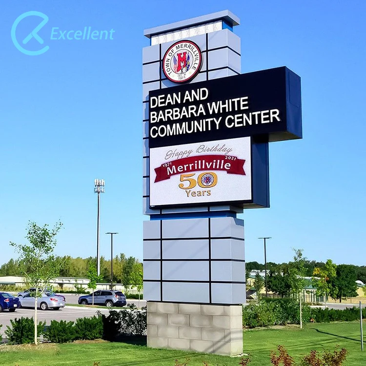 في الهواء الطلق الإعلان مول بلازا التوجيه Led الطوطم ثلاثية الأبعاد عرض مضيئة Wayfinding عمود تسجيل اتجاهي علامة الطوطم #3