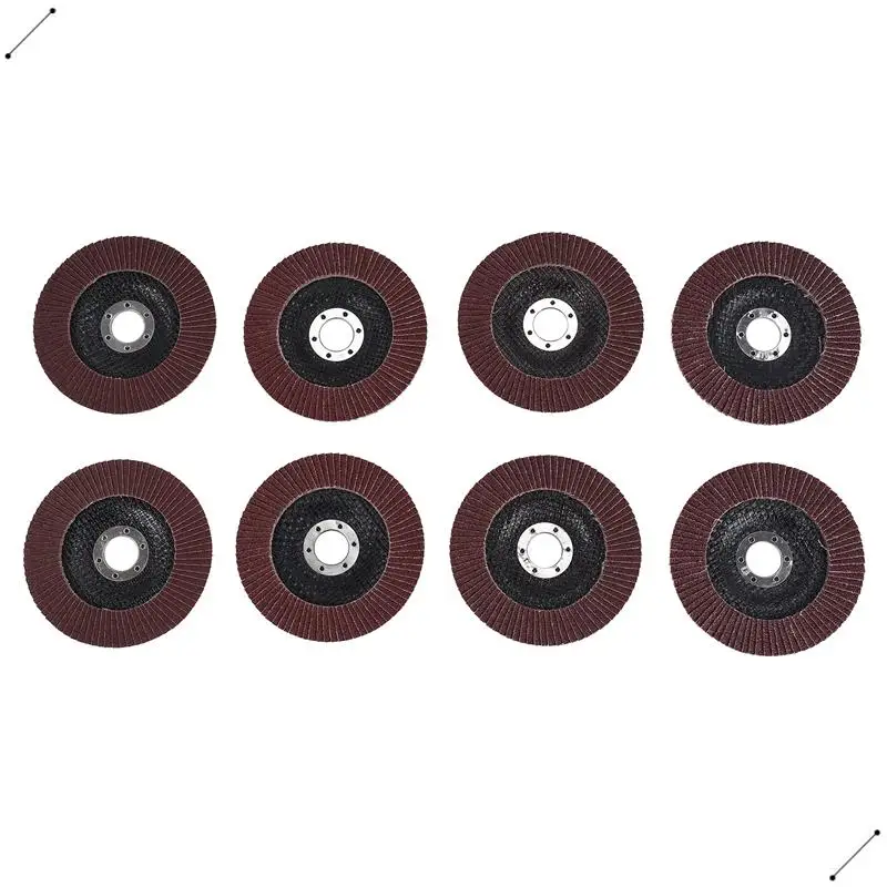 8Pcs Aluminium Oxide Discs 125Mm Sanding Discs 40/60/80/120 Grit Grinding Wheels Blades For Angle Grinder Finishing