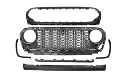 2024 New Design Grill ABS 2024 Style Grille With/No Camera Hole for Jeep Wrangler JL  2018++ Gladiator  JT  JL1300 LantSun