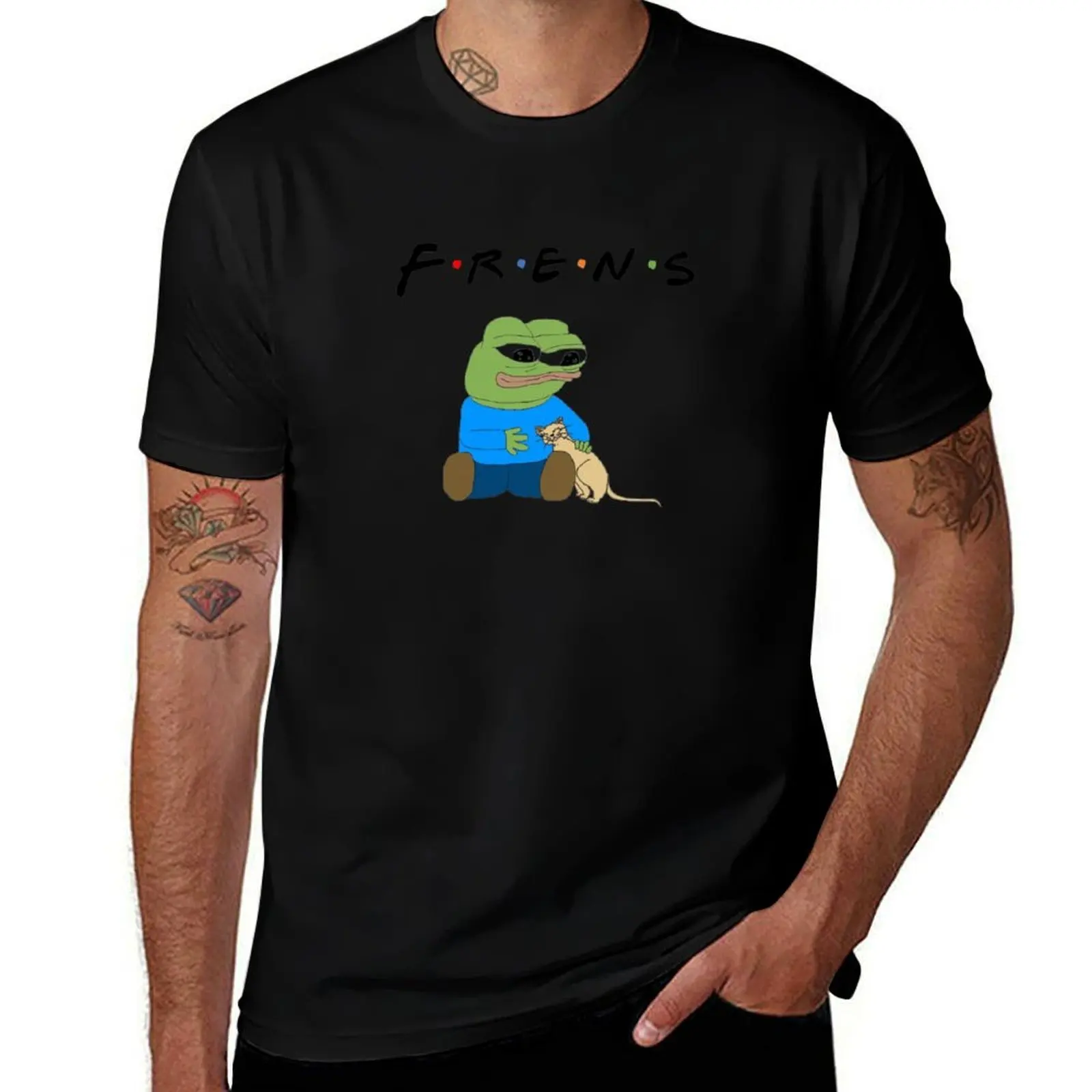 Frens T-Shirt Relaxed Fit Casual Short Sleeve Top T-Shirt