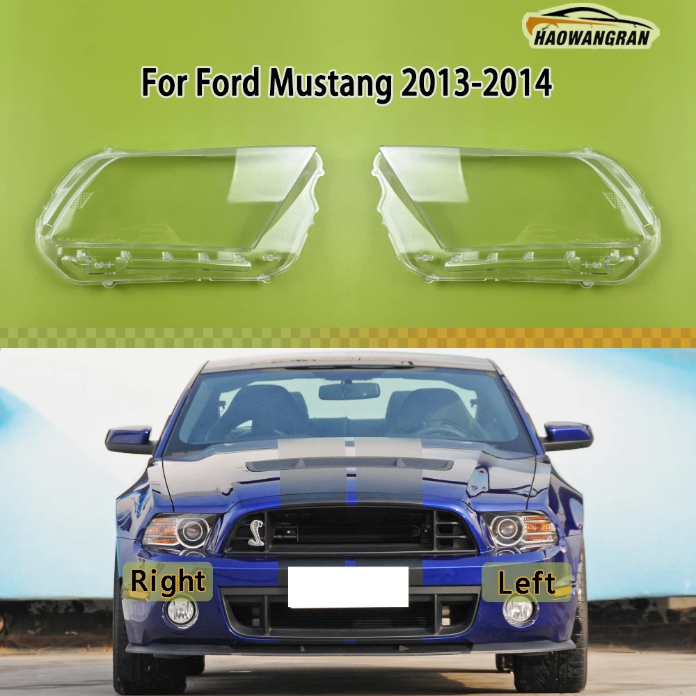 

For Ford Mustang 2013 2014 Car Headlamp Lamp Shell Headlight Cover Transparent Lens Plexiglass Replace Original Lampshade