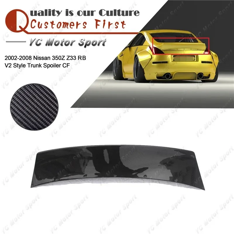 Auto Zubehör Carbon Heckspoiler Fit Für 2002-2008 350Z Z33 RB V2 Stil Hinten Stamm Spoiler Flügel