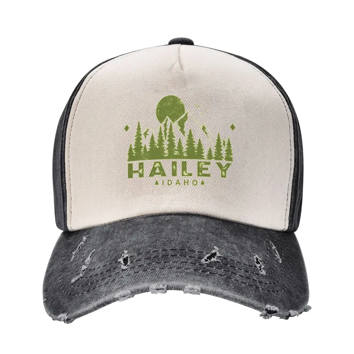 Hailey Idaho Mountain Souvenir Baseball Cap Hat Beach cute Snap Back Hat Kids Hat Women's Beach Men's