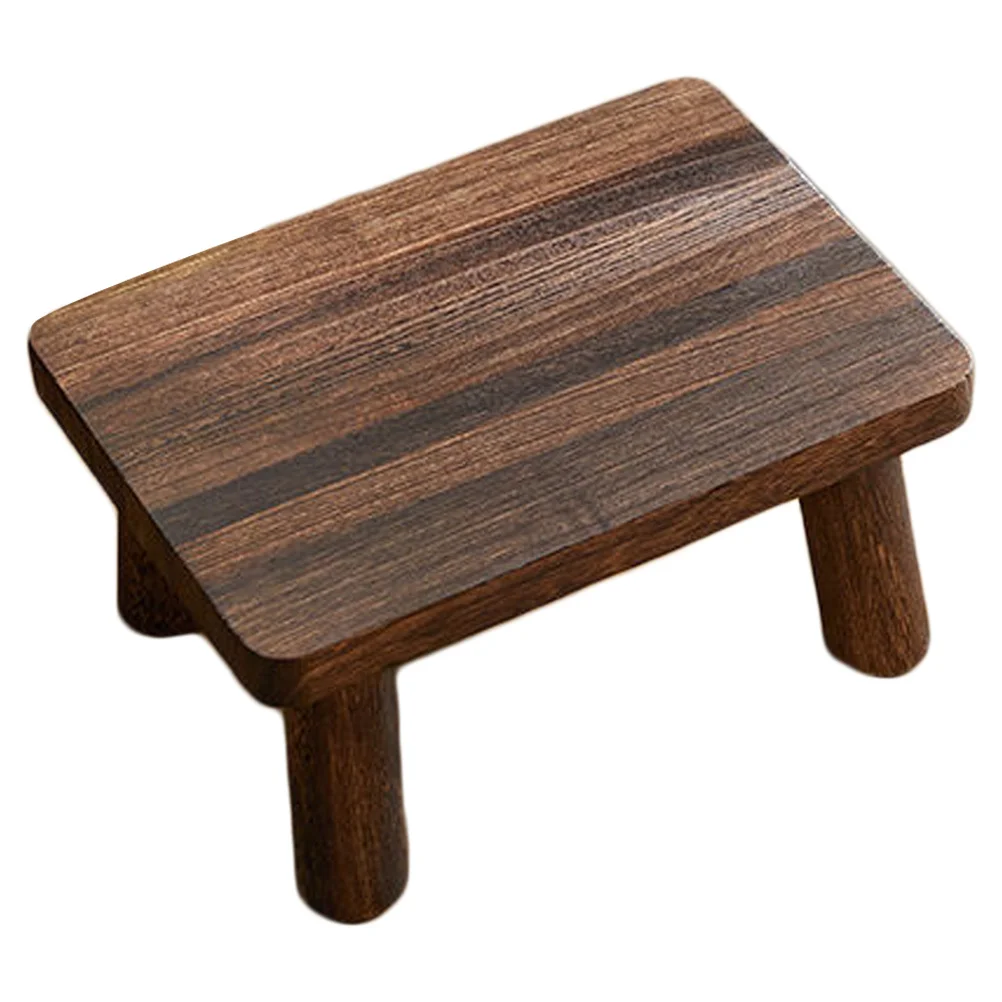

Wooden Step Stool Rectangle Small Foot Stool for Kitchen Home Room Practical Multi Purpose Step Stools for Adults