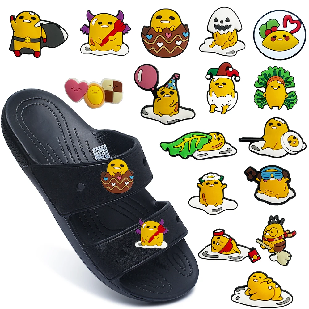 16PCS Sanrio Lazy Balls Designer Shoe Charms Garden Shoe Accessories Buckle Fit Clogs Decaration Sandals Decorate Men Women Gift