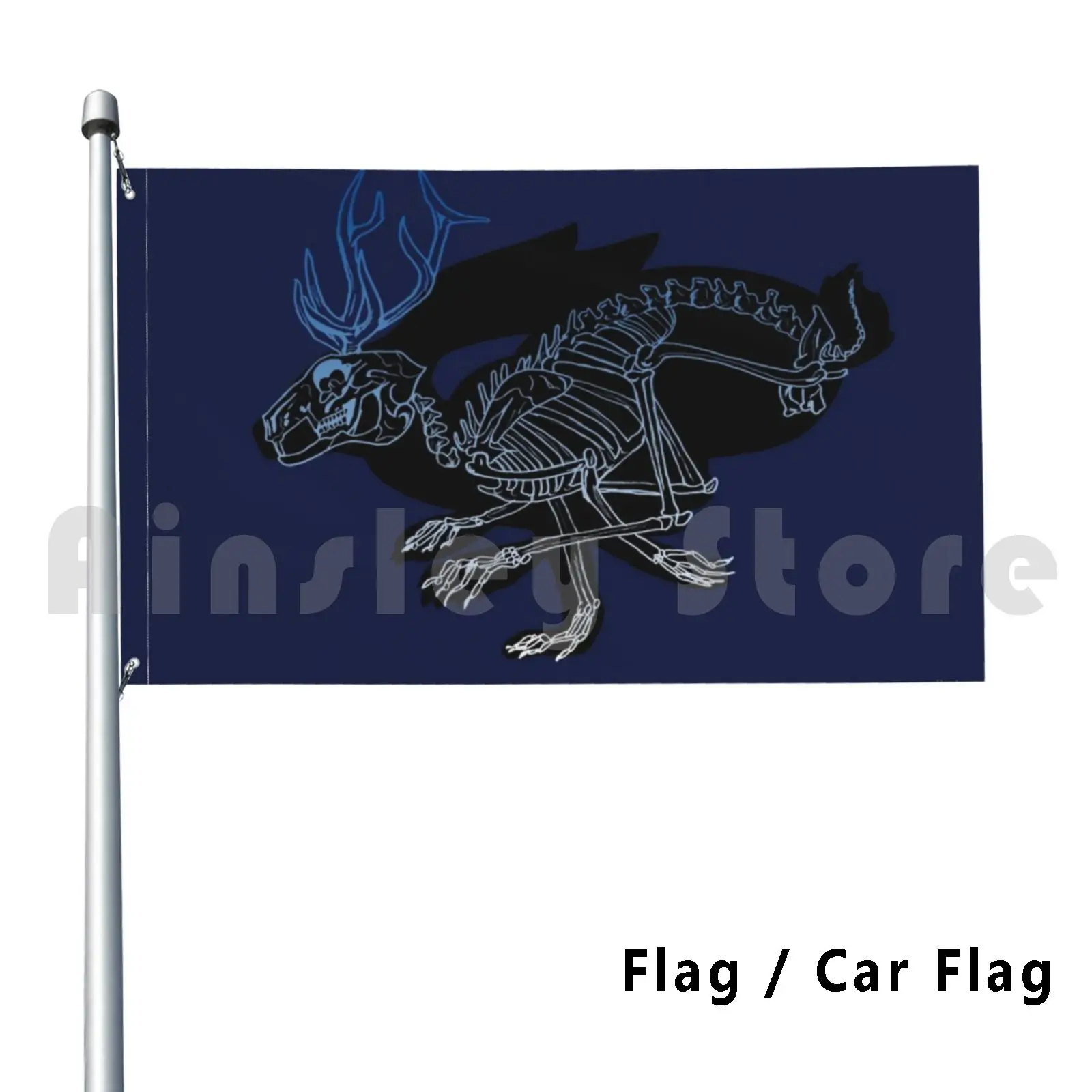 Anatomy Of A Jackalope Outdoor Decor Flag Car Flag Anatomy Biology Rabbit Bunny Jackalope Skeleton Bone Bones New