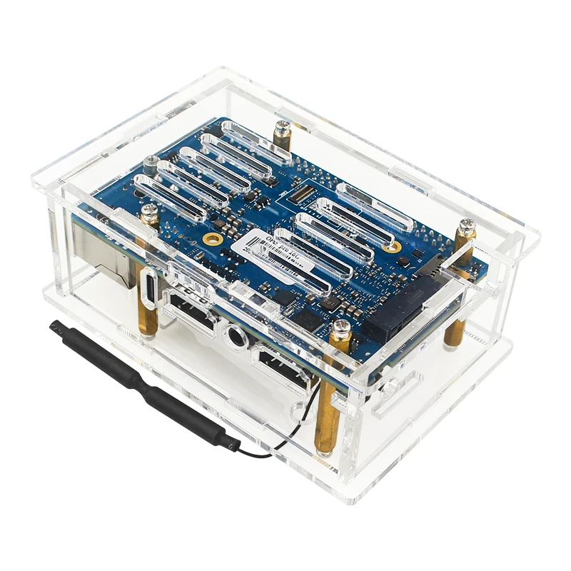 Orange Pi 5 Pro Acrylic Case Active Cooling Protective Shell Optional Cooling Fan /Antenna For Orange Pi 5 Pro