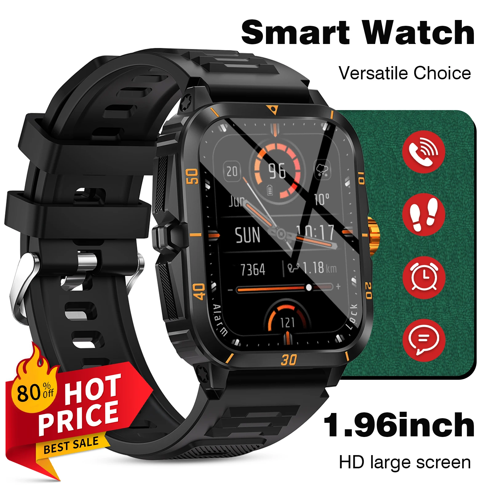 Popular new smartwatch, HD full touch display, wireless calls, message reminders. Multiple sports modes, sedentary reminders, we