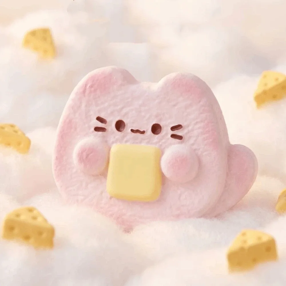 Moist Thick Round Bunny Bun Squeeze Finger Suction Soft Texture Bear Toast Squishy Foam Slow Rising Chocolate Sensory Fidget
