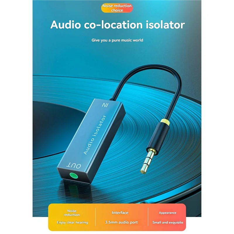 

B18B 2Pcs 3.5Mm Audio Isolator Speaker Line Isolator For Stereo Audio System Noise Reducer Filter Ground Loop Noise Isolator
