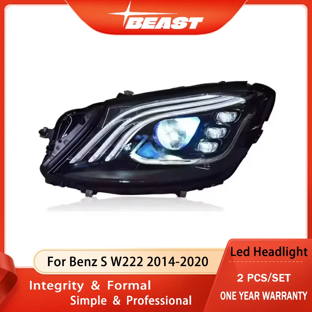 

Plug and Play Mercedes-Benz S-class W222 14-20 Headlights Upgraded LED Lens Head Lamp Car Accessories for Porsche light assembly