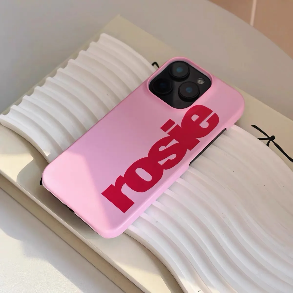 Ins Korean Sweet Pink Letters Case for IPHONE 16 ProMax 15 14 13 12 11 PRO 16 Plus Acrylic TPU Two in One Magnetic Phone Cases - Image 5