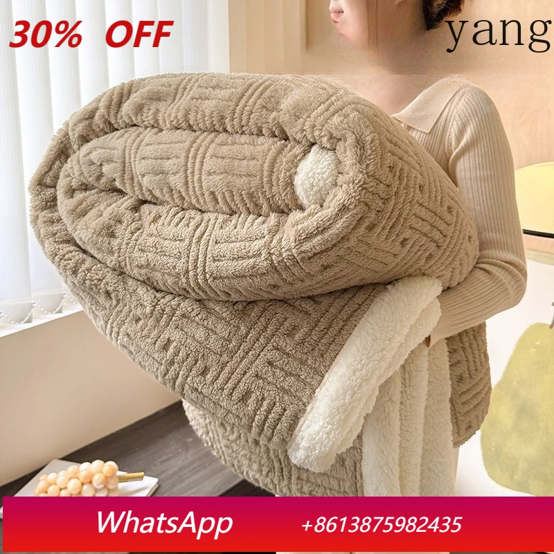 

Плед из овечьего флиса LTT, утолщенный зимний плед из кораллового флиса, термоодеяло для офиса и дивана