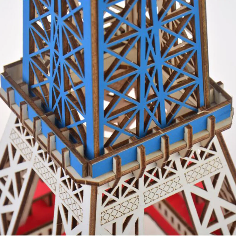 

Wooden Puzzle 3D Eiffel Tower Colorful Educational For Kids Diy Building Brain Teaser Skill Development Children Gift