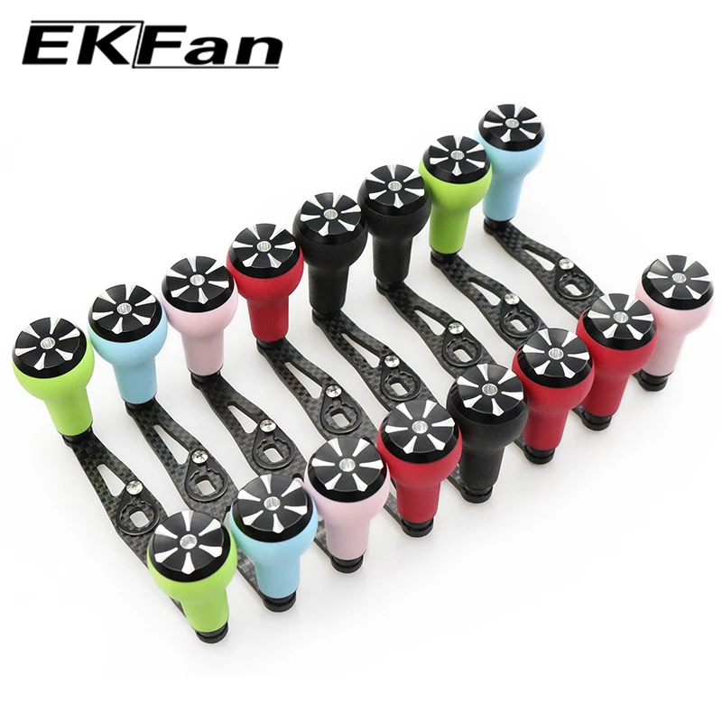 EKFan 105mm Baitcasting-Angelrollengriff für A/S/D 7*4/8*5 Loch Kohlefaser-Köderrollengriff TPE-Knopf DIY-Teile Zubehör – Detail 3