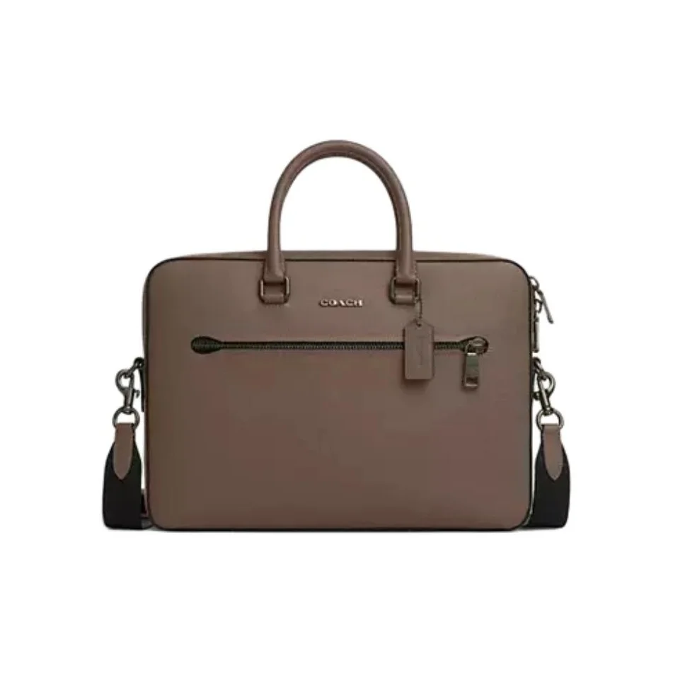 COACH ETHAN Leather Tote Bag, Briefcase, Handbag Large Men's Dark Stone Color CR271-QBCBD