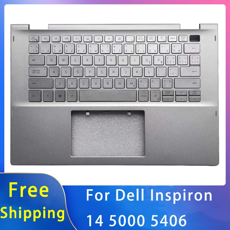 

New For Dell Inspiron 14 5000 5406 Replacemen Laptop Accessories Palmrest/Keyboard Silvery