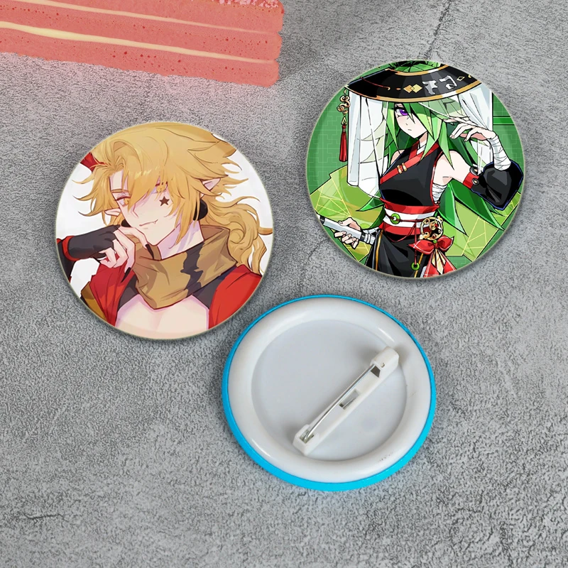 Anime Aotu World Tinplate Soft Button Brooch Creative Character Badge Buckle Pins for Clothes Bag Decoration Jewelry Accessories