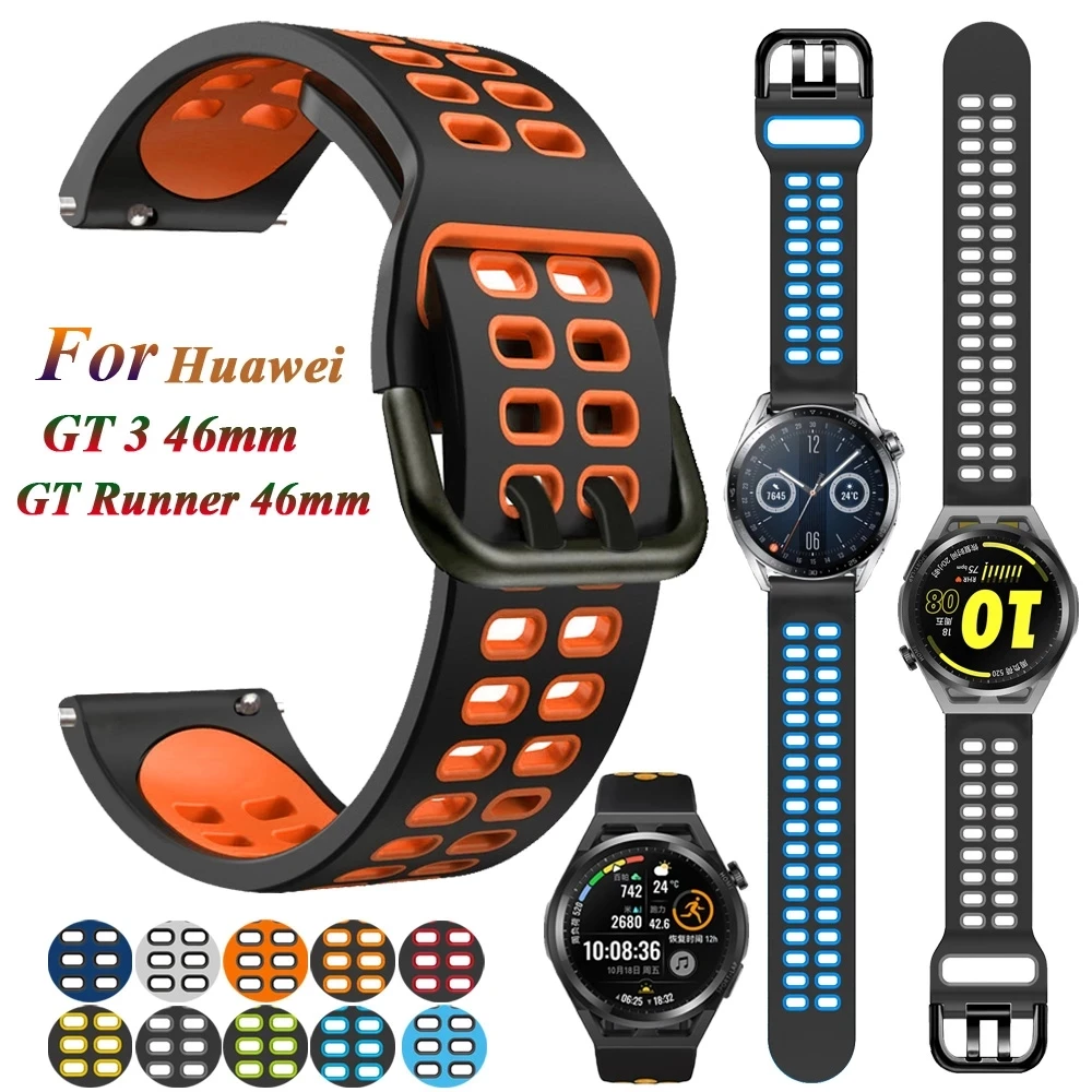 Easyfit Silicone Strap For HUAWEI GT Runner/GT 3 46MM GT3 42/GT2 Pro Smartwatch Sport Band For HUAWEI WATCH 3 Watchband Bracelet