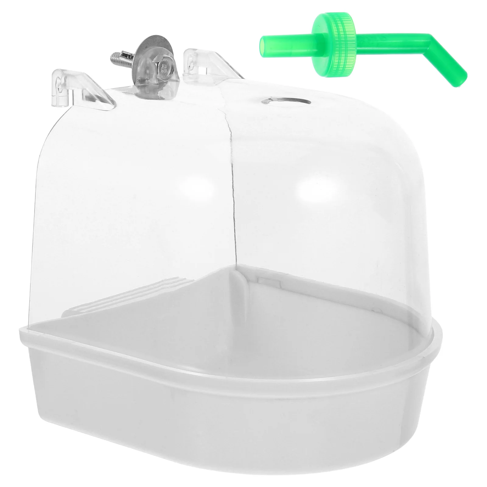 

Parrot Bath Box Stylish Heavy Duty Plastic Bird Tub for Cage Mounting Smooth Surface No Burr Reusable Bathing Container