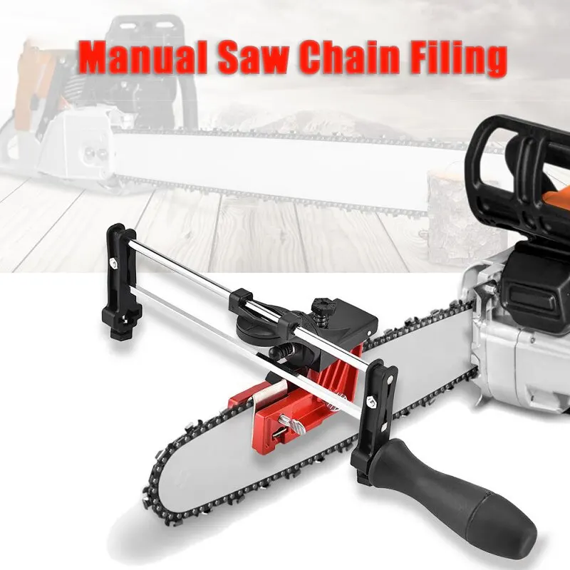 

Manual Chain Sharpener Bar Mounted Chainsaw Sharpener Saw Chain Filing Guide Tool Handhold Grinding Guide Garden Tool