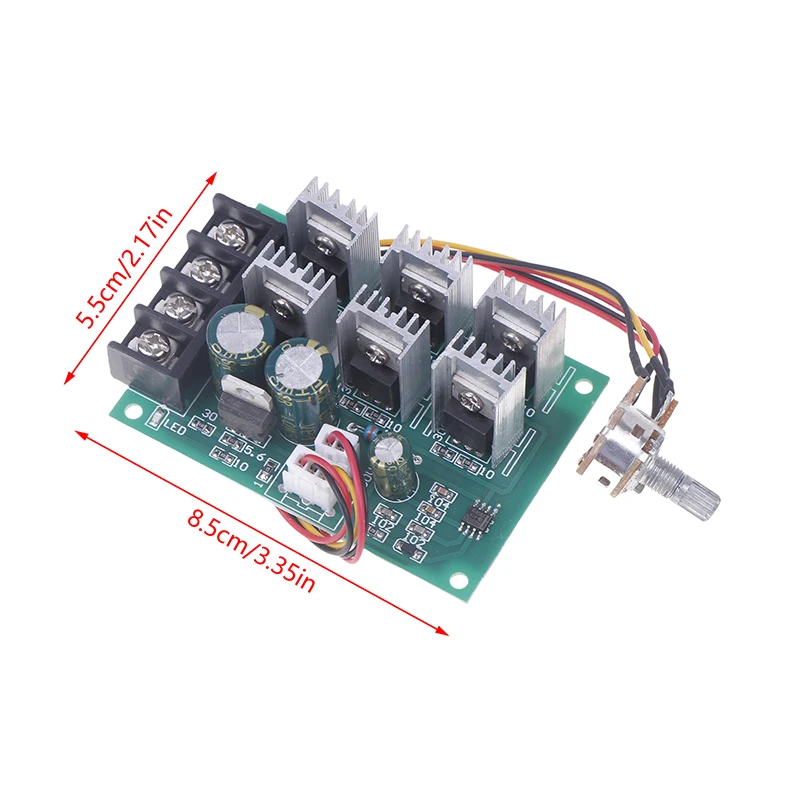 Regulador de velocidade do motor pwm dc 12v 24v 36v 48v módulo de acionamento de alta potência driver de motor de alta potência 40a regulador de corrente