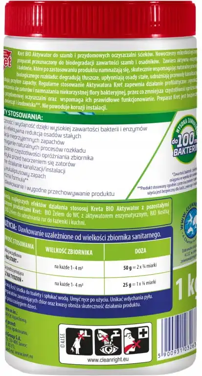 منشط BIO لخزانات الصرف الصحي ومصنع معالجة مياه الصرف الصحي مولي 1 كجم