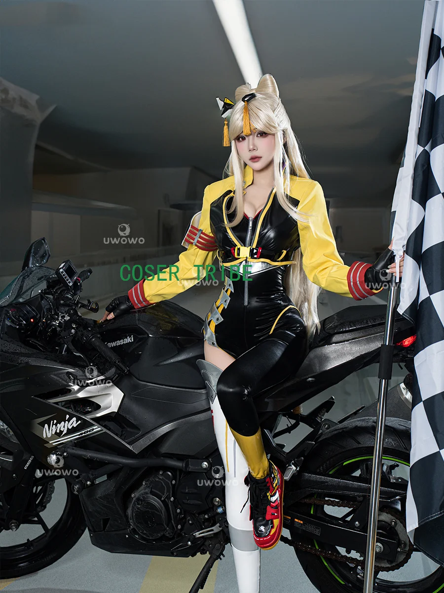 Genshin Impact Ningguang Racing Suits Women Cosplay Costume Cos Game Anime Party Uniform Hallowen Play Role Clothes Clothing