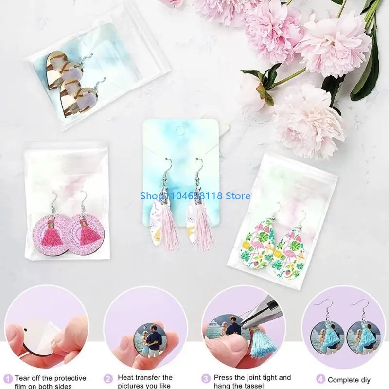 

Sublimation Earrings Unfinished Heat Transfer Earring Pendant with DIY Accs