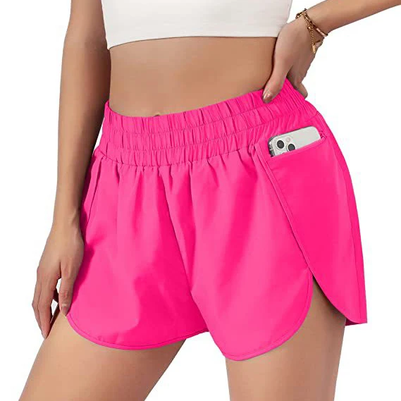 (S-2XL) mulheres correndo shorts esportes com bolso com zíper duas camadas soltas tênis badminton ginásio fitness calças curtas yoga bottoms