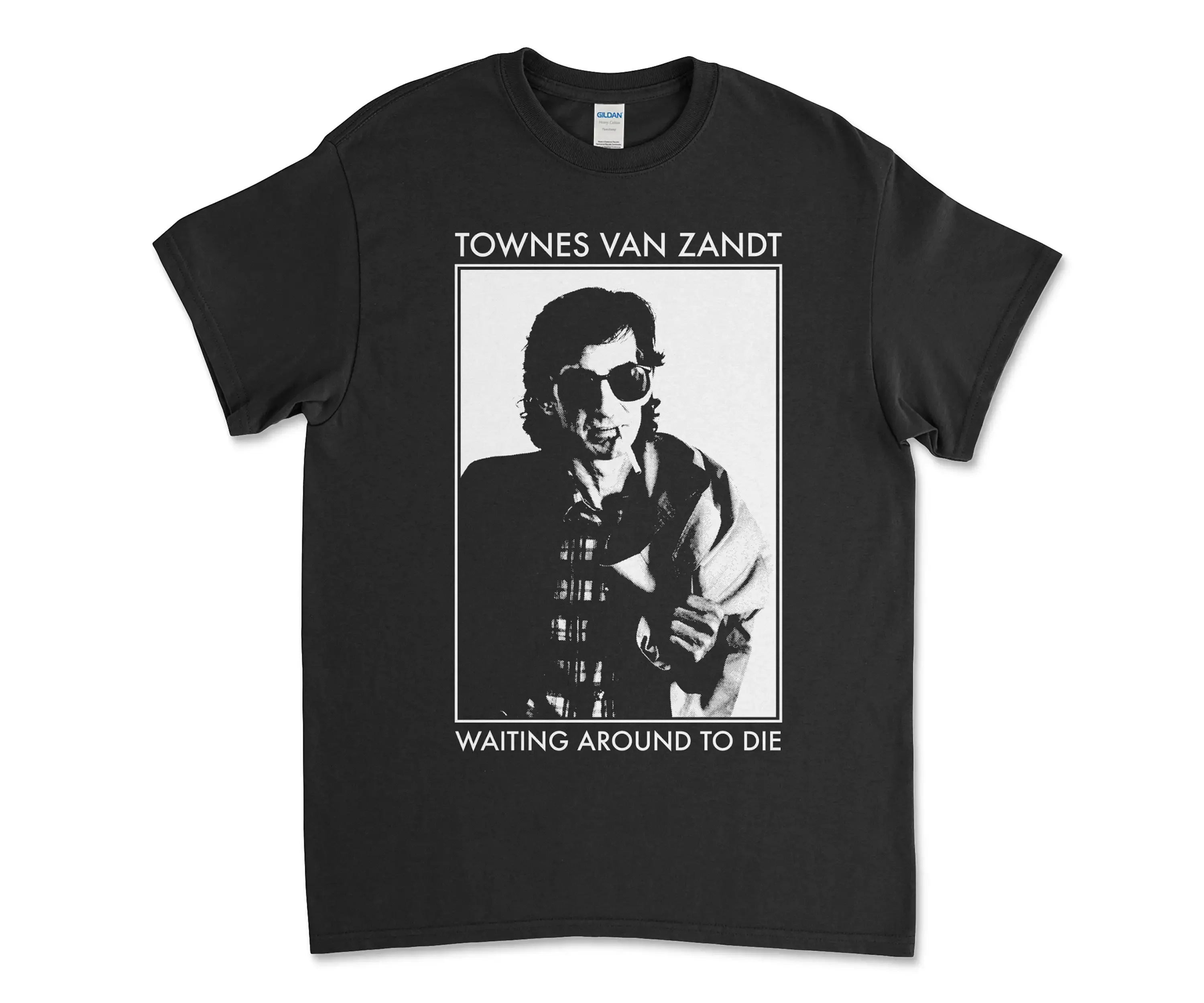 Townes Van Zandt Waiting Around To Die Black T Shirt