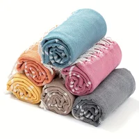 Turkish Beach Towel 90*180CM Sauna Spa Gym sports Fitness Fringed Bath Towel kitchen Soft Absorbent Quick drying towels 3