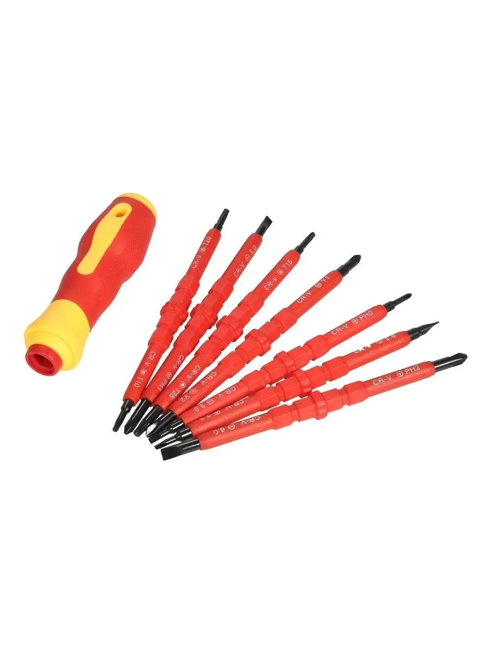 7 in 1 1000V Changeable Insulated Screwdrivers Set with Magnetic Phillips and Slotted Bits Electrician Repair Tools Kit