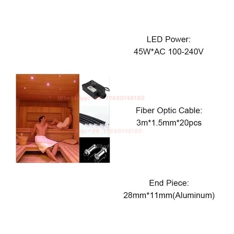 Heat‑Resistant Fiber Optic Starry Sky Light Kit For Sauna Room Indoor Ceiling Decoration