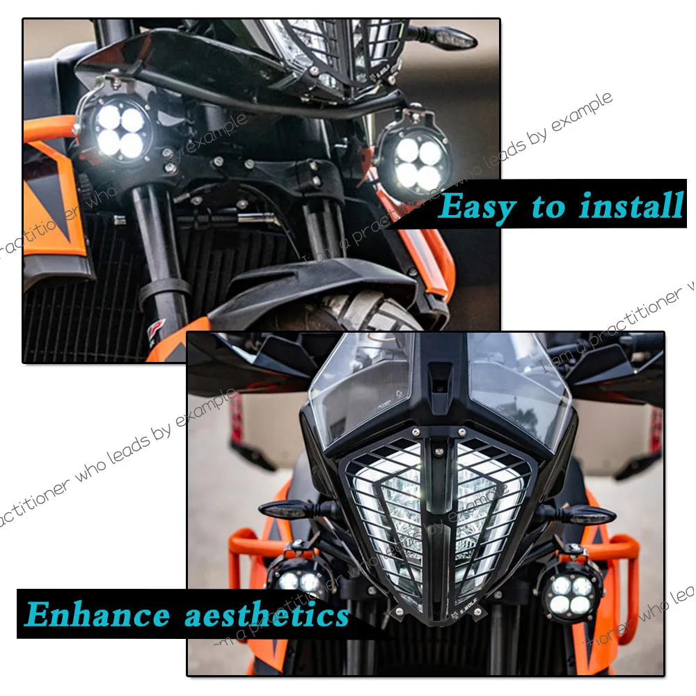 ينطبق على KTM 790 ADV/R 18 + ملحقات تثبيت دعامة مساعدة للأضواء الأمامية
