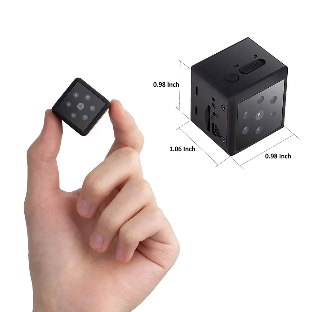 MD25Smart Home Mini Camera Design del corpo magnetico per un posizionamento semplice supporta la visione notturna a infrarossi and180 ° 1080P HD grandangolare