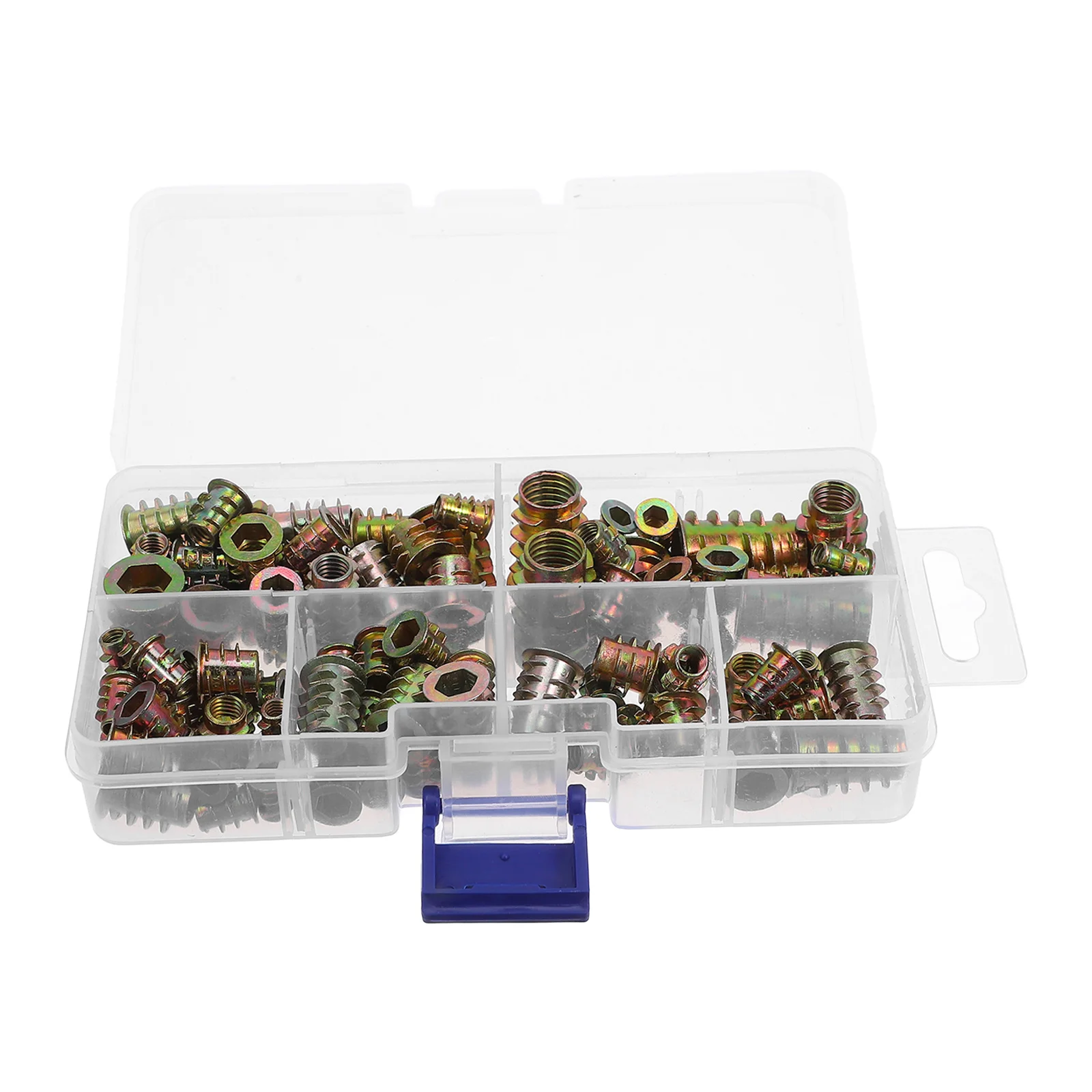 

100pcs Threaded Nut For Wood Furniture Zinc Alloy Hexagonal Fastener Connector With High Oxidation Resistance, Replacement Screw