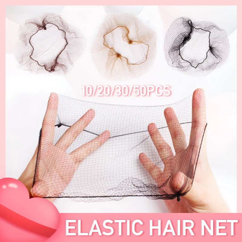 

10/20/30/50Pcs Disposable 5mm Nylon Hairnet Hair Nets For Wigs Weave Invisible Dancing Hairnet for Bun Styling Accessories Hot